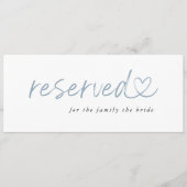 Moderne minimalistische gereserveerde trouwbord (Voorkant)