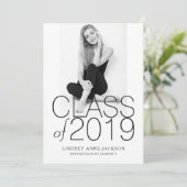 Moderne, minimalistische, gestapelde Afstuderen fo Aankondiging (Staand voorkant)