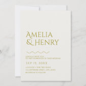 Moderne minimalistische gewaagde golvende rand bru kaart (Voorkant)