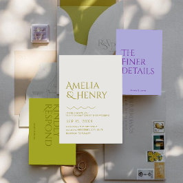 Moderne minimalistische gewaagde golvende rand bru kaart