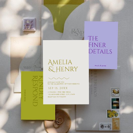 Moderne minimalistische gewaagde golvende rand bru kaart