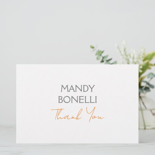 Moderne Minimalistische Gewone Gepersonaliseerde D Briefpapier (Staand voorkant)