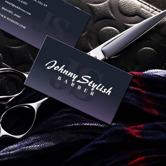 Moderne minimalistische gigantische initialen visitekaartje