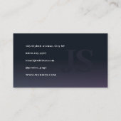 Moderne minimalistische gigantische initialen visitekaartje (Achterkant)