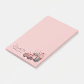 Moderne minimalistische girly roze Waterverf Post-it® Notes (Schuin)