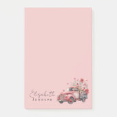 Moderne minimalistische girly roze Waterverf Post-it® Notes (Voorkant)