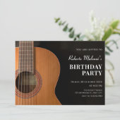 Moderne minimalistische gitaar kaart (Staand voorkant)