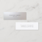 Moderne minimalistische glamour Stijlvolle eenvoud Mini Visitekaartje (Voorkant / Achterkant)