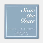 Moderne minimalistische gletsjer Blue & White Save Magneet (Voorkant)