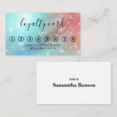 Moderne minimalistische Glitter Bokeh Loyalty Kaar Visitekaartje (Voorkant / Achterkant)