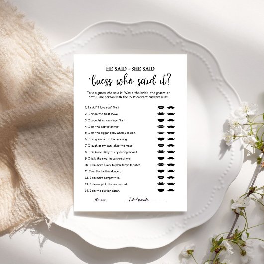 Moderne minimalistische gok die het zei Spelkaart