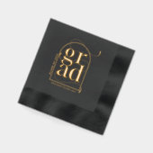 Moderne minimalistische Gold Arch Graduation Party Folie Servetten (Links)