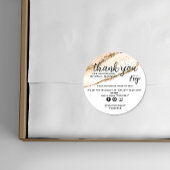 Moderne minimalistische Gold- en perzikorder - bed Ronde Sticker