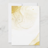 Moderne minimalistische Gold Engagement Party Kaart (Achterkant)