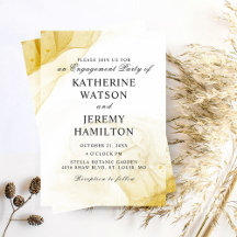 Moderne minimalistische Gold Engagement Party