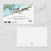 Moderne, minimalistische Gold glitter-bestelling b Visitekaartje (Voorkant / Achterkant)