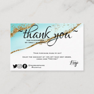 Moderne, minimalistische Gold glitter-bestelling b Visitekaartje