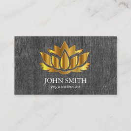 Moderne minimalistische Gold Lotus Yoga Instructor Visitekaartje