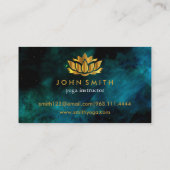 Moderne minimalistische Gold Lotus Yoga Instructor Visitekaartje (Achterkant)