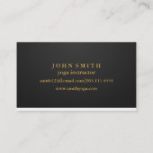 Moderne minimalistische Gold Lotus Yoga Instructor Visitekaartje (Achterkant)