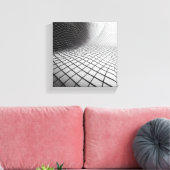 Moderne Minimalistische Golf Grid Kunst - 3D Abstr Canvas Afdruk (Insitu (Woonkamer))