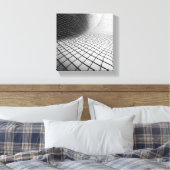 Moderne Minimalistische Golf Grid Kunst - 3D Abstr Canvas Afdruk (Insitu (Slaapkamer))