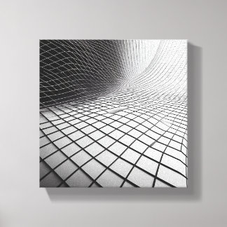 Moderne Minimalistische Golf Grid Kunst - 3D Abstr Canvas Afdruk