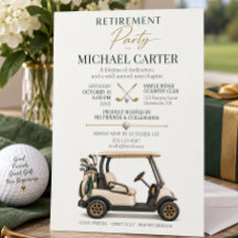 Moderne Minimalistische Golf Pensioenfeest