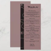 MODERNE MINIMALISTISCHE GOLVENDE LIJNEN | Rosewood Menu (Voorkant / Achterkant)