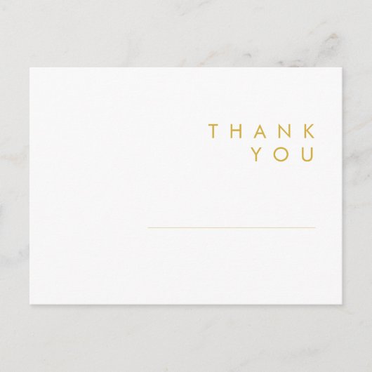 Moderne, minimalistische gouddoopvontweddenschappe briefkaart (Voorkant)