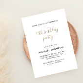 Moderne minimalistische gouden 90ste verjaardagsfe kaart