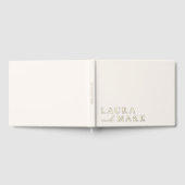 Moderne Minimalistische Gouden Bruiloft Gastenboek (Volledig)