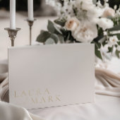 Moderne Minimalistische Gouden Bruiloft Gastenboek