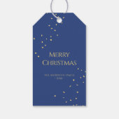 Moderne minimalistische gouden Confetti Vrolijk Ke Cadeaulabel (Achterkant)