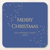 Moderne minimalistische gouden Confetti Vrolijk Ke Kartonnen Onderzetters (Voorkant)