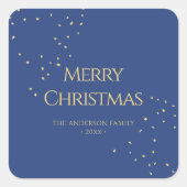 Moderne minimalistische gouden Confetti Vrolijk Ke Vierkante Sticker (Voorkant)