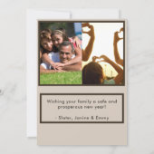 Moderne minimalistische gouden foto kerst Kaart (Achterkant)