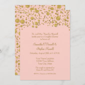 Moderne Minimalistische Gouden Glitter Bruidspaar  Kaart (Voorkant / Achterkant)