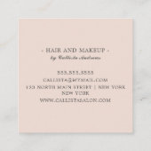 Moderne Minimalistische Gouden Glitter Eenvoudige  Vierkante Visitekaartje (Achterkant)