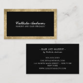 Moderne Minimalistische Gouden Glitter Eenvoudige  Visitekaartje (Voorkant / Achterkant)
