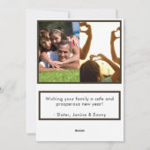 Moderne Minimalistische Gouden Kerst Foto Kaart (Achterkant)