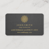 Moderne Minimalistische Gouden Mandala Yoga Instru Visitekaartje (Achterkant)