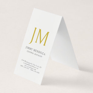 Moderne Minimalistische Gouden Monogram Eenvoudig Visitekaartje