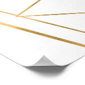 Moderne minimalistische gouden streekhoeken poster (Hoek)
