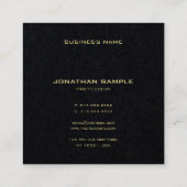 Moderne minimalistische gouden tekst Elegant Premi Vierkante Visitekaartje (Achterkant)