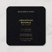 Moderne minimalistische gouden tekst Elegant Premi Vierkante Visitekaartje (Achterkant)