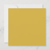 Moderne minimalistische gouden vierkante bruiloft kaart (Achterkant)