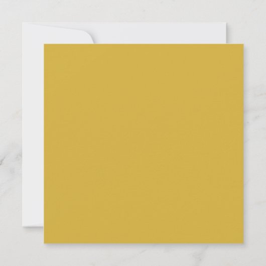 Moderne minimalistische gouden vierkante bruiloft kaart (Achterkant)