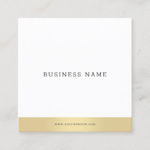 Moderne minimalistische gouden wit professionele e vierkante visitekaartje