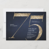 Moderne, minimalistische goudglitter voor de marin kaart (Voorkant)